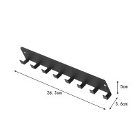 Вешалка настенная для одежды 36.3x5x3.6 см металл цвет черный