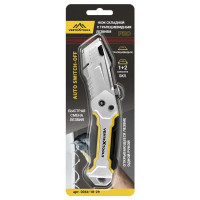 Нож строительный Vertextools 0044-18-29 металлический корпус трапециевидное лезвие 218 мм