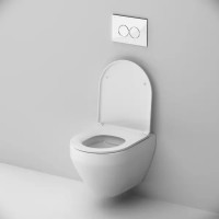 Комплект инсталляция с унитазом AM.PM Jump IS12LM0351.721700 безободковый с микролифтом клавиша цвет белый