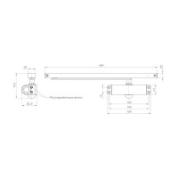 Доводчик дверной Ajax DCTR40-100 Slide 100 кг алюминий цвет черный