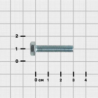 Болт DIN 933 6x30 мм оцинкованный на вес