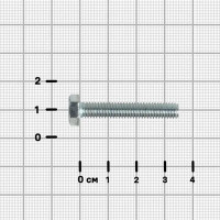 Болт DIN 933 6x35 мм оцинкованный на вес