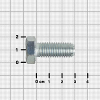 Болт DIN 933 12x30 мм оцинкованный на вес