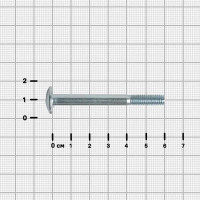 Болт мебельный DIN 607 6x60 мм оцинкованный на вес