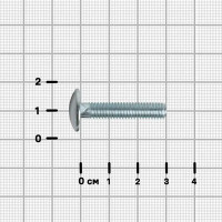 Болт мебельный DIN 607 6x30 мм оцинкованный на вес