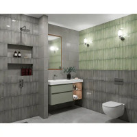 Плитка настенная Azori Cruise 31.5x63 см 1.79 м² глянцевая цвет серый