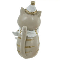 Новогодняя фигурка Кот 806794 24.5 см бежевый