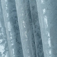 Штора на ленте со скрытыми петлями Денви 160x270 см цвет голубой