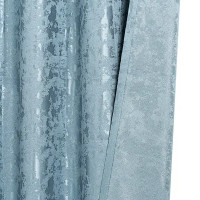 Штора на ленте со скрытыми петлями Денви 160x270 см цвет голубой
