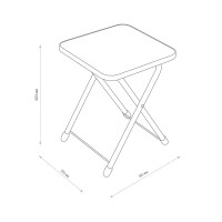 Табурет садовый складной Nika 8x56x34 см дерево ясень черный