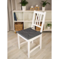 Подушка для стула Linen Way 40x40 см цвет стальной
