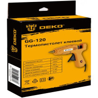 Пистолет клеевой Deko GG-120, 120 Вт, для стержней 11 мм, комплект 10 шт.