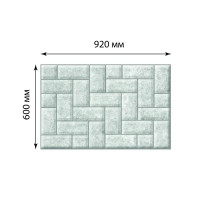 Стеновая панель ПВХ Север серый 600x920x3 мм 10 шт.
