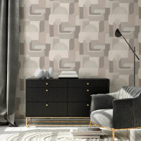 Обои флизелиновые Palitra Home Modern бежевые 1.06 м HC72205-28