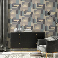 Обои флизелиновые Palitra Home Modern бежево-серые 1.06 м HC72205-42