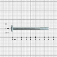 Болт DIN 603 6x80 мм оцинкованный