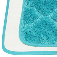 Коврик для ванной Bath Plus Лана 70x120 см цвет бирюзовый