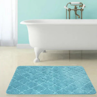 Коврик для ванной Bath Plus Лана 70x120 см цвет бирюзовый