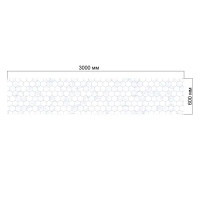 Листовая панель ПВХ Соты мрамор белый 3000x600x6 мм 1.8