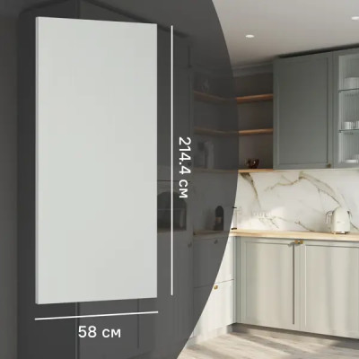 Фальшпанель для кухонного шкафа Кинель 58x214.4 см Konsensa массив ясеня цвет серо-зеленый