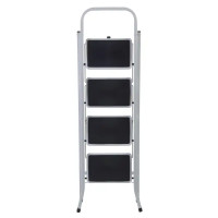 Стремянка стальная с резиновым ковриком Ladderbel STR-ST-4WSRM 4 ступени, максимальная нагрузка 150 кг