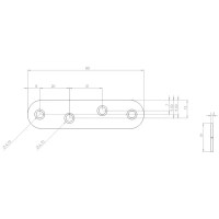 Пластина крепежная бытовая LW 80x19x1.5