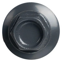 Саморезы кровельные по дереву с пресс-шайбой со сверлом RAL 7024 4.8x35 мм 80 шт.