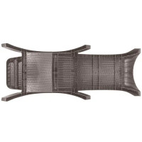 Шезлонг без подушки Rattan 187x44 см пластик серый