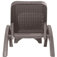Шезлонг без подушки Rattan 187x44 см пластик серый
