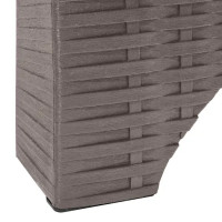 Шезлонг без подушки Rattan 187x44 см пластик серый