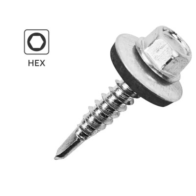 Саморезы кровельные по дереву оцинкованные с буром 4.8x29 мм 1 кг