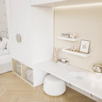 Комплект настенных полок 32x11x3.5/40x15x3.5 см со скрытым креплением металл цвет белый 2 шт.