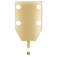 Опора 100x150 мм сталь цвет золото нагрузка до 50 кг