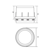 Подпятник для опоры 50 мм сталь цвет черный нагрузка до 50 кг