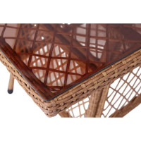 Садовый стол нераздвижной складной Antony 160x85x72 см искусственный ротанг натуральный