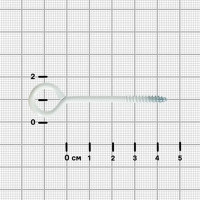 Шуруп-кольцо 3.5x45 мм сталь 6 шт. цвет белый