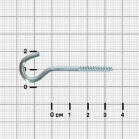 Винт с крюком 3.5x35 мм сталь оцинкованная 6 шт.