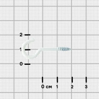 Винт с крюком 3x20 мм сталь 12 шт. цвет белый