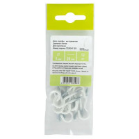 Винт с крюком 3x20 мм сталь 12 шт. цвет белый