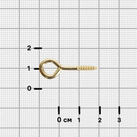 Шуруп-кольцо 3x20 мм сталь 12 шт. цвет золото