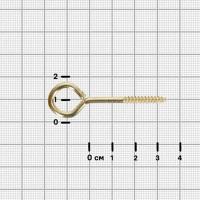 Шуруп-кольцо 3.5x35 мм сталь 6 шт. цвет золото