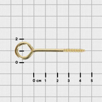Шуруп-кольцо 3.5x45 мм сталь 6 шт. цвет золото