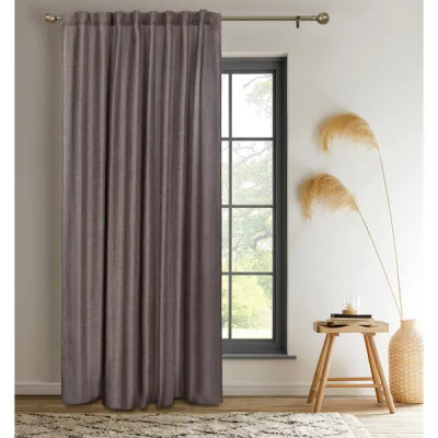 Штора на ленте со скрытыми петлями Kreaforta Looks 200x260 см серо-коричневая