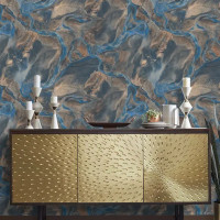 Обои флизелиновые Euro Decor Istok синие 1.06 м ED7293-03