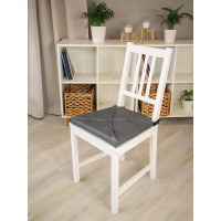 Подушка для стула Linen Way 40/35x40 см цвет стальной