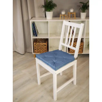 Подушка для стула Linen Way 40/35x40 см цвет серо-синий