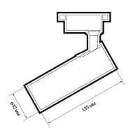 Трековый светильник спот светодиодный Jazzway 10 Вт однофазный 2 м² цвет белый