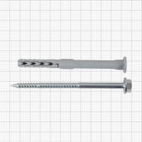 Дюбель-шуруп Fischer SXR FUS фасадный 10x120 мм нейлон/оцинкованная сталь