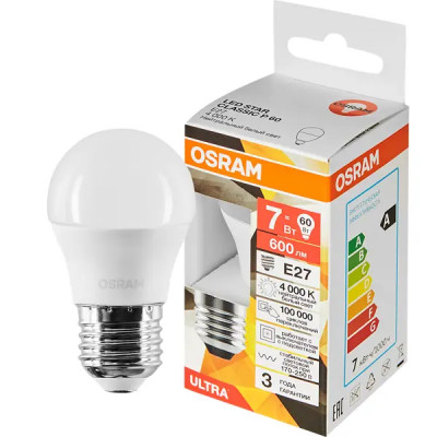 Лампа светодиодная Osram E27 7 Вт 600 лм нейтральный белый свет