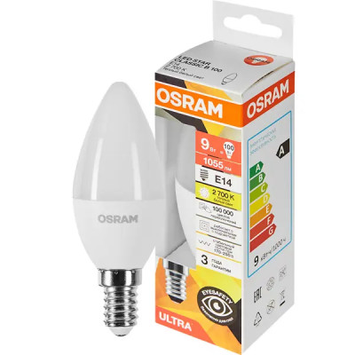 Лампа светодиодная Osram E14 9 Вт теплый белый свет